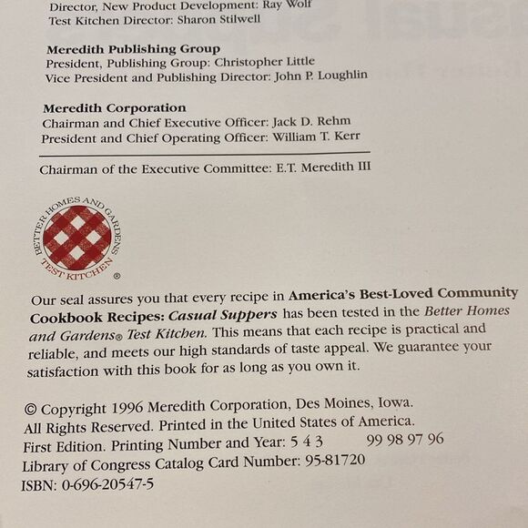 Vintage Better Homes and Gardens Casual Suppers (1996) - Picture 3 of 3